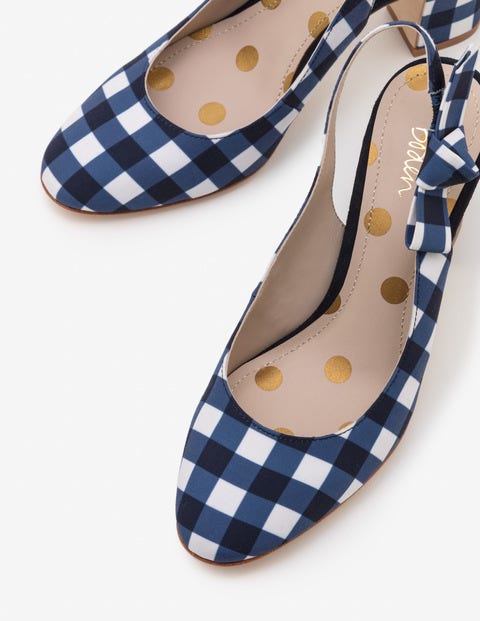 Sena Slingbacks - Navy Gingham Sena Slingbacks - Navy Gingham