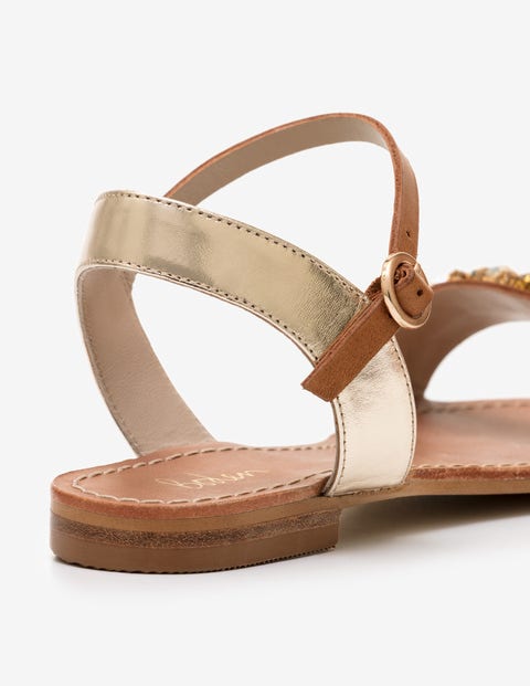 Marian Jewelled Sandals - Tan Marian Jewelled Sandals - Tan