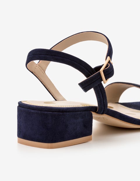 Zoe Heeled Sandals - French Navy Multi Stripe Zoe Heeled Sandals - French Navy Multi Stripe