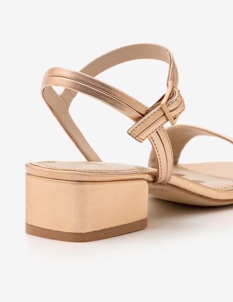 Zoe Heeled Sandals - Rose Gold Zoe Heeled Sandals - Rose Gold