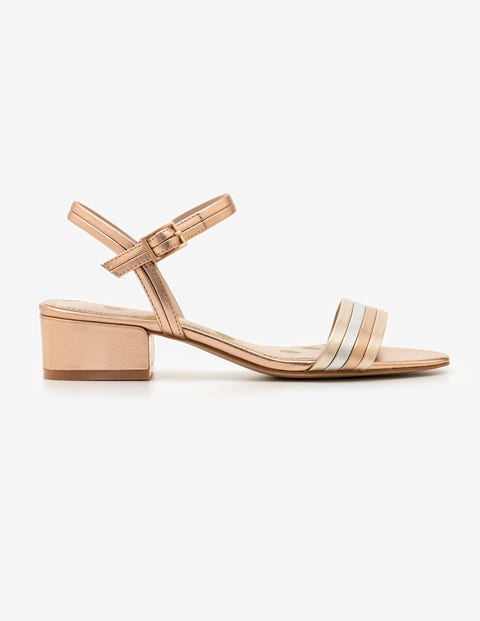 Zoe Heeled Sandals - Rose Gold Zoe Heeled Sandals - Rose Gold