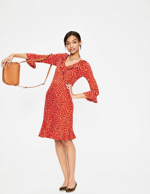 Michaela Jersey Dress - Rosehip Daisy Ditsy Michaela Jersey Dress - Rosehip Daisy Ditsy