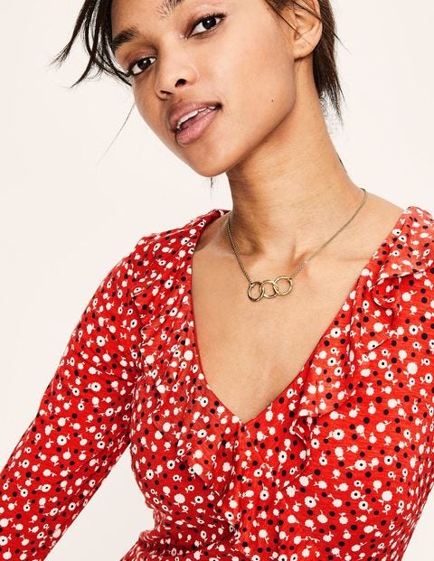 Michaela Jersey Dress - Rosehip Daisy Ditsy Michaela Jersey Dress - Rosehip Daisy Ditsy