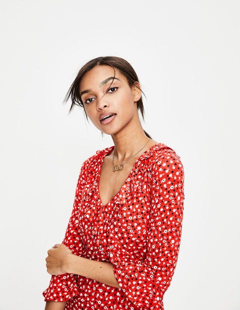 Michaela Jersey Dress - Rosehip Daisy Ditsy Michaela Jersey Dress - Rosehip Daisy Ditsy