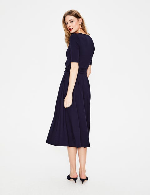 Robe Midi Kassidy En Jersey - Bleu Marine Robe Midi Kassidy En Jersey - Bleu Marine