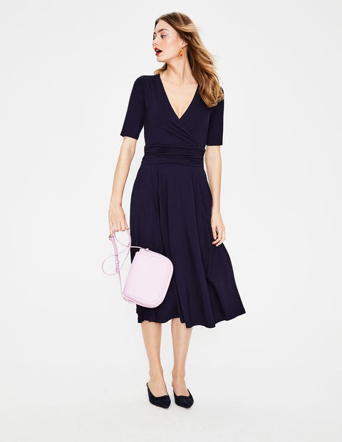 Robe Midi Kassidy En Jersey - Bleu Marine Robe Midi Kassidy En Jersey - Bleu Marine