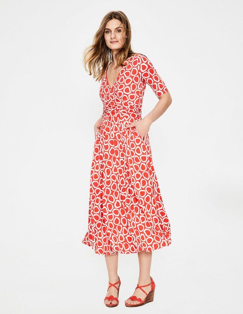 Kassidy Jersey Midi Dress - Rosehip Summer Leaves Kassidy Jersey Midi Dress - Rosehip Summer Leaves