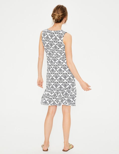 Arabella Jersey Dress - Ivory/Navy Floral Bouquet Arabella Jersey Dress - Ivory/Navy Floral Bouquet