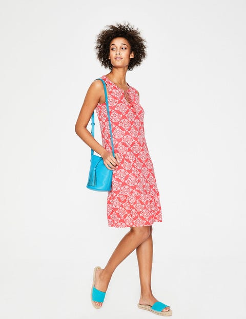 Arabella Jersey Dress - Guava Floral Bouquet Arabella Jersey Dress - Guava Floral Bouquet