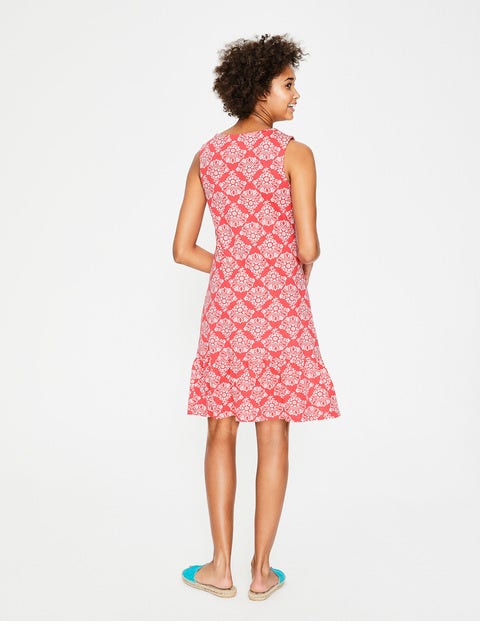 Arabella Jersey Dress - Guava Floral Bouquet Arabella Jersey Dress - Guava Floral Bouquet