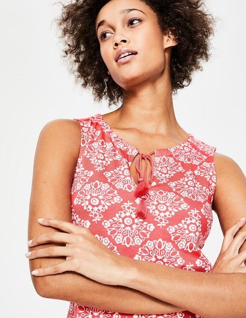 Arabella Jersey Dress - Guava Floral Bouquet Arabella Jersey Dress - Guava Floral Bouquet