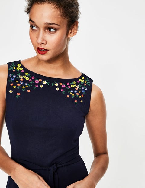 Hattie Embroidered Dress - Navy Hattie Embroidered Dress - Navy
