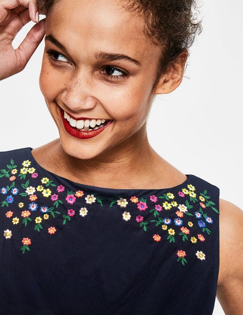 Hattie Embroidered Dress - Navy Hattie Embroidered Dress - Navy