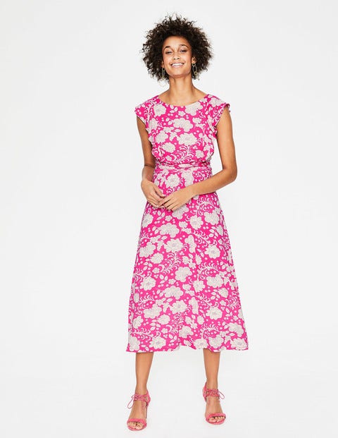 Adelina Jersey Dress - Party Pink Tropical Floral Adelina Jersey Dress - Party Pink Tropical Floral