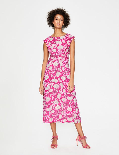 Adelina Jersey Dress - Party Pink Tropical Floral Adelina Jersey Dress - Party Pink Tropical Floral