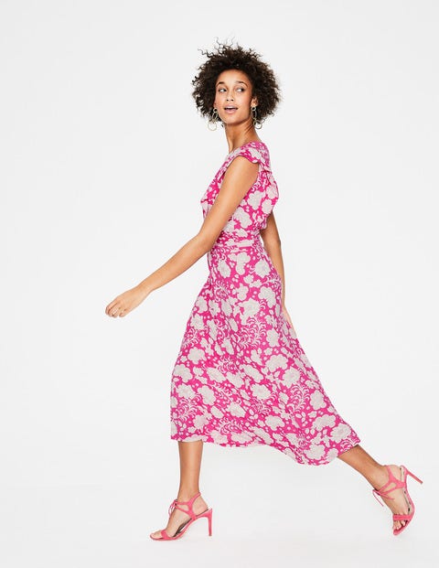 Adelina Jersey Dress - Party Pink Tropical Floral Adelina Jersey Dress - Party Pink Tropical Floral