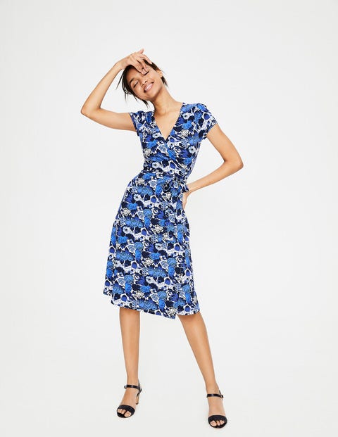 Summer Wrap Dress - Blues Bouquet Summer Wrap Dress - Blues Bouquet