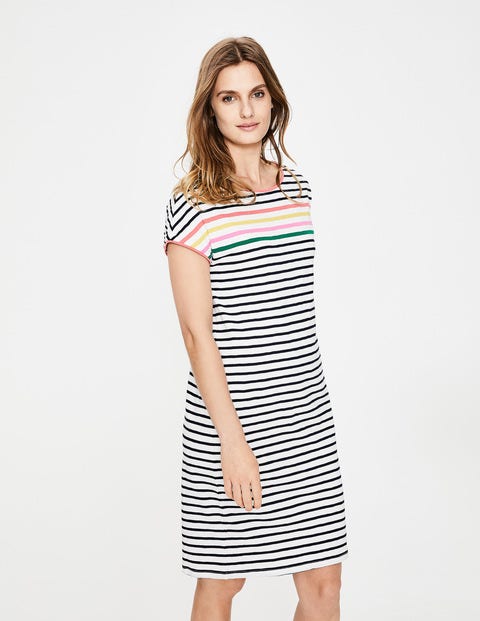 Paulina Jersey Dress - Rainbow Multi Stripe Paulina Jersey Dress - Rainbow Multi Stripe