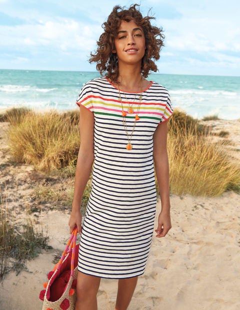 Paulina Jersey Dress - Rainbow Multi Stripe Paulina Jersey Dress - Rainbow Multi Stripe