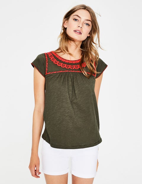 Ferne Jersey Top - Khaki Ferne Jersey Top - Khaki