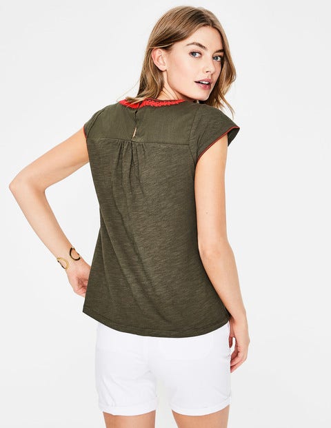 Ferne Jersey Top - Khaki Ferne Jersey Top - Khaki