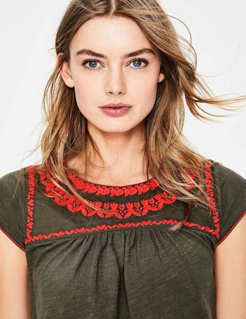 Ferne Jersey Top - Khaki Ferne Jersey Top - Khaki