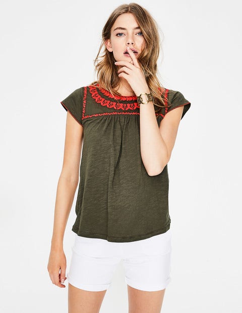 Ferne Jersey Top - Khaki Ferne Jersey Top - Khaki