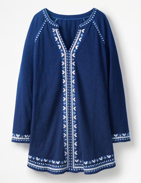 Edie Jersey Kaftan - Mariner Blue Edie Jersey Kaftan - Mariner Blue