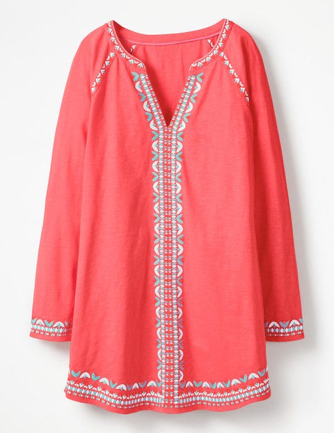 Edie Jersey Kaftan - Coral Sunset Edie Jersey Kaftan - Coral Sunset