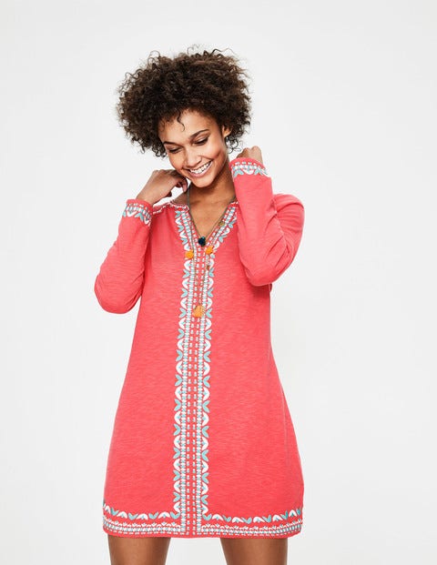 Edie Jersey Kaftan - Coral Sunset Edie Jersey Kaftan - Coral Sunset