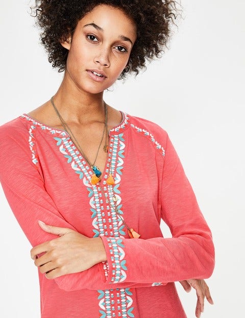 Edie Jersey Kaftan - Coral Sunset Edie Jersey Kaftan - Coral Sunset