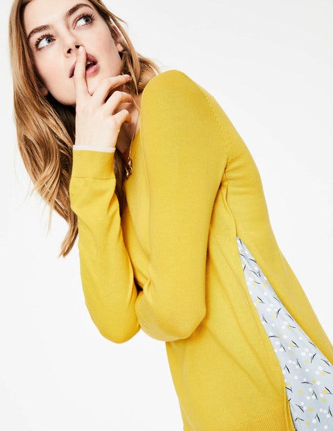 Mya Woven Mix Jumper - Mimosa Yellow Mya Woven Mix Jumper - Mimosa Yellow
