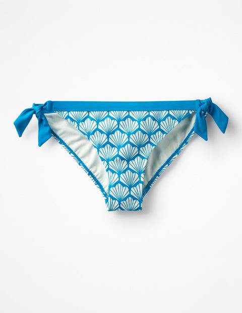Contrast Tie Bikini Bottoms - Shell Geo Contrast Tie Bikini Bottoms - Shell Geo