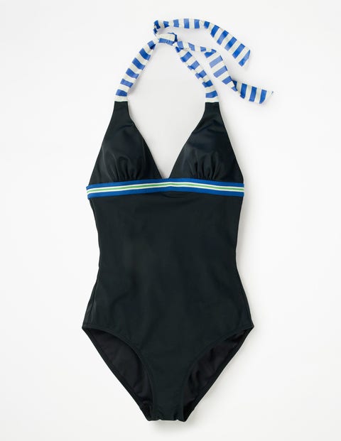 Elba Halter Swimsuit - Navy/Stripe Elba Halter Swimsuit - Navy/Stripe