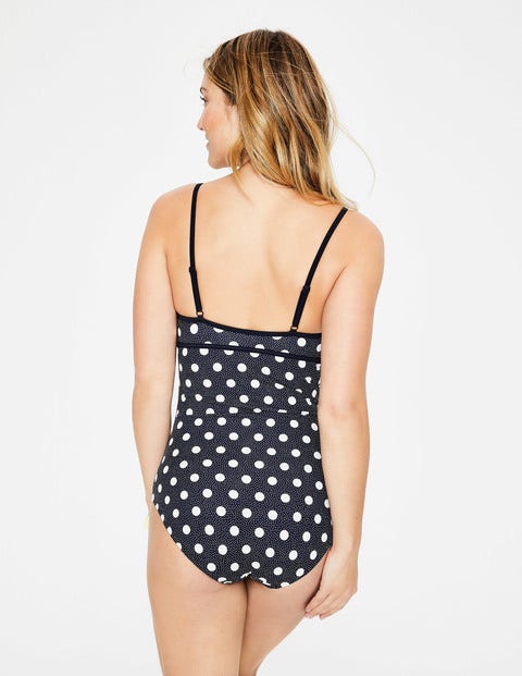 Alacati Cup-Size Swimsuit - Navy/Ivory Spot