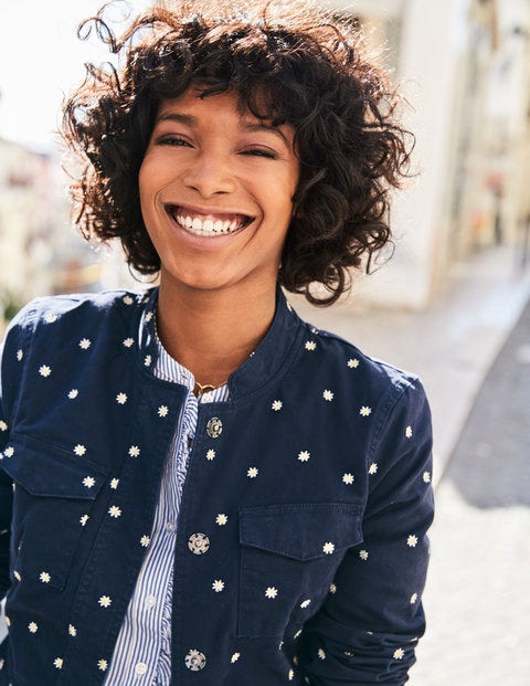 Carly Embroidered Jacket - Navy Carly Embroidered Jacket - Navy