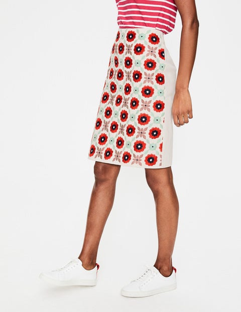 Fun Embroidered Skirt - Ivory Geo Fun Embroidered Skirt - Ivory Geo