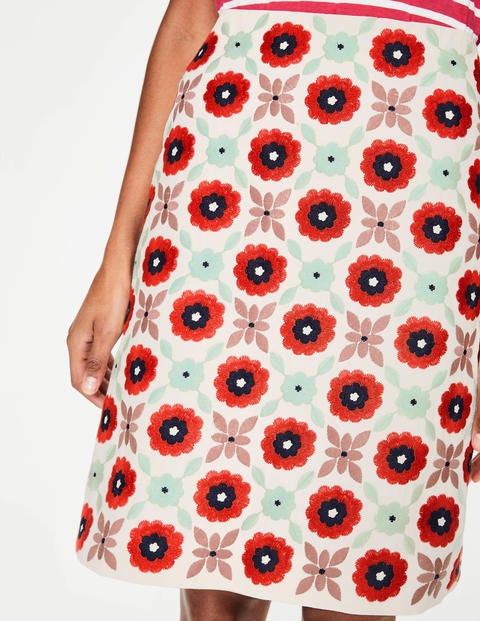 Fun Embroidered Skirt - Ivory Geo Fun Embroidered Skirt - Ivory Geo