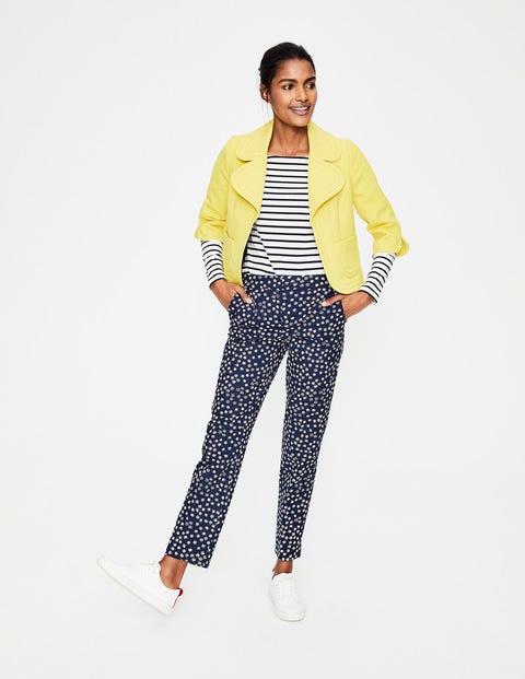 Richmond 7/8 Pants - Navy Mimosa Yellow, Daisy Richmond 7/8 Pants - Navy Mimosa Yellow, Daisy