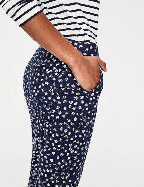 Richmond 7/8 Pants - Navy Mimosa Yellow, Daisy Richmond 7/8 Pants - Navy Mimosa Yellow, Daisy