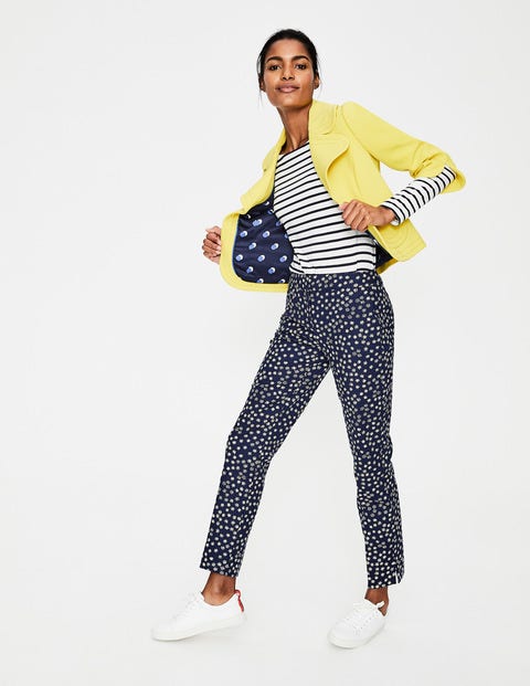 Richmond 7/8 Pants - Navy Mimosa Yellow, Daisy Richmond 7/8 Pants - Navy Mimosa Yellow, Daisy