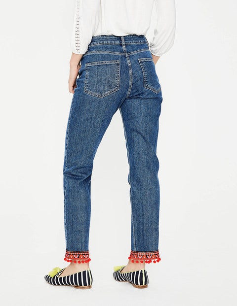 Cambridge Ankle Skimmer Jeans - Mid Vintage with Trim Cambridge Ankle Skimmer Jeans - Mid Vintage with Trim