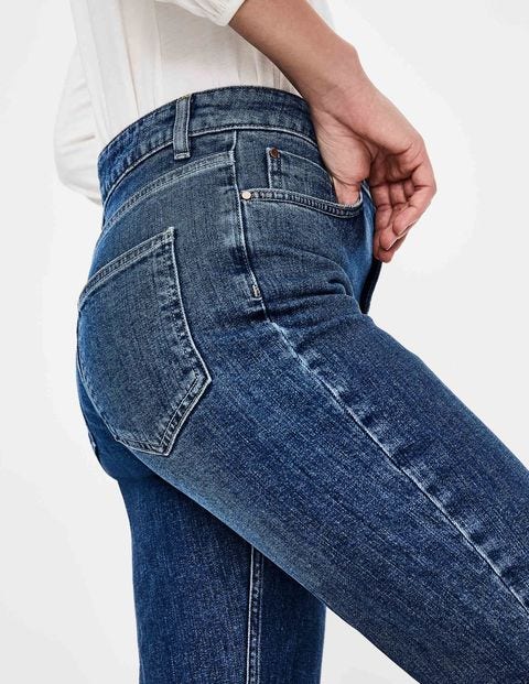 Cambridge Ankle Skimmer Jeans - Mid Vintage with Trim Cambridge Ankle Skimmer Jeans - Mid Vintage with Trim
