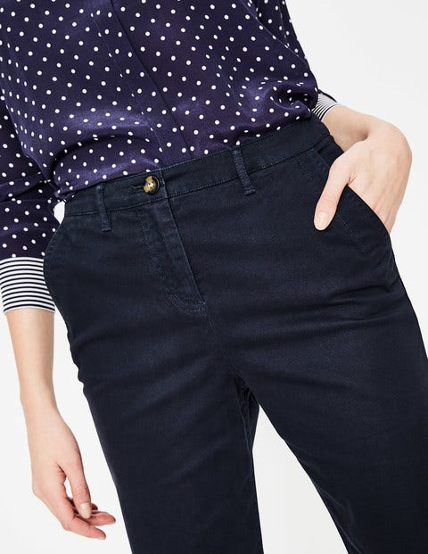 Rachel Wide Crop Chino Pants - Navy Rachel Wide Crop Chino Pants - Navy