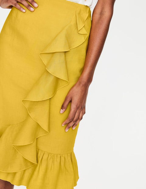 Neve Linen Skirt - Mimosa Yellow Neve Linen Skirt - Mimosa Yellow
