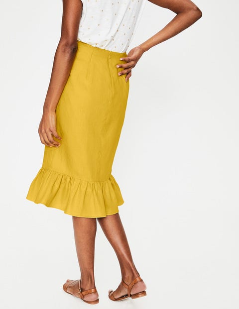 Neve Linen Skirt - Mimosa Yellow Neve Linen Skirt - Mimosa Yellow