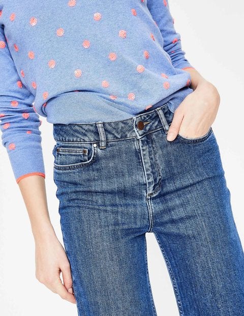 York Cropped Jeans - Mid Vintage Denim (Mid Wash) York Cropped Jeans - Mid Vintage Denim (Mid Wash)