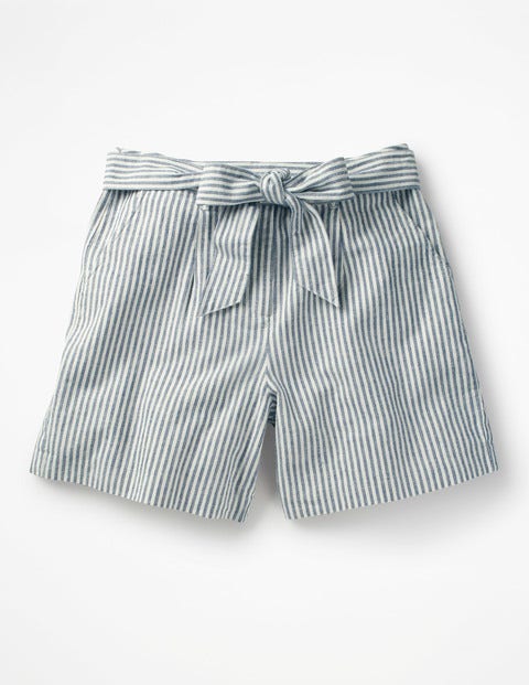 Cora Shorts - Chambray Blue/Ivory Stripe Cora Shorts - Chambray Blue/Ivory Stripe