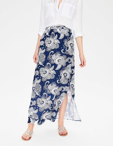 Juliette Maxi Skirt - Blue Paisley Garden Juliette Maxi Skirt - Blue Paisley Garden