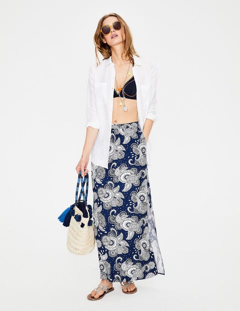 Juliette Maxi Skirt - Blue Paisley Garden Juliette Maxi Skirt - Blue Paisley Garden